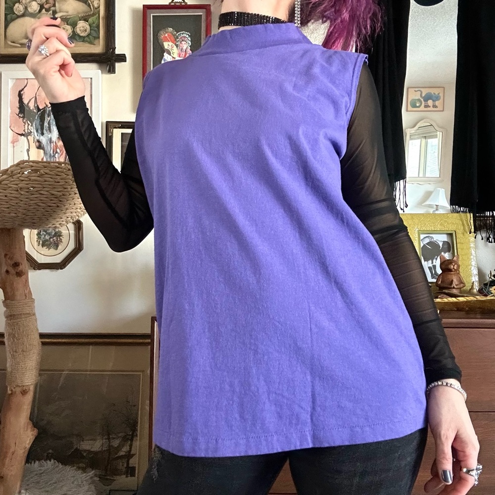 vintage 90s sunbelt mock neck 💯 cotton tank / one size